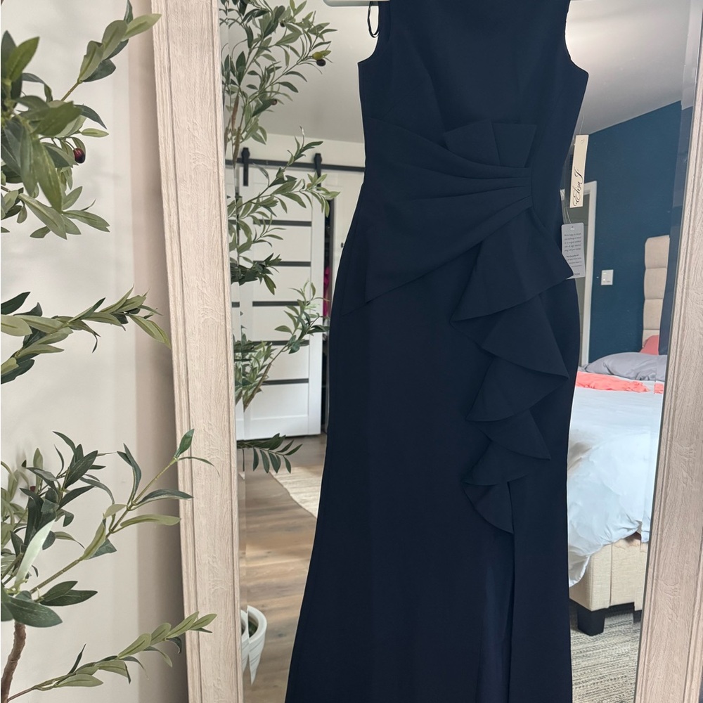Eliza J Blue Sleeveless Maxi Gown for Cocktail Events NEW WITH TAGS!!!